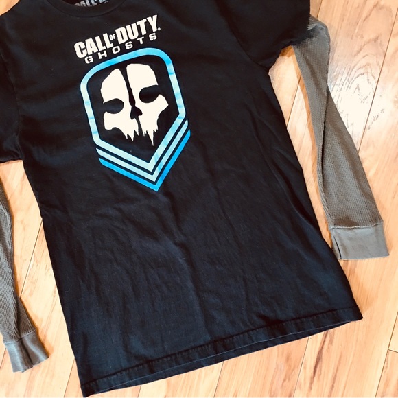 Call of Duty Ghosts long sleeve cotton waffle knit shirt top gamer gamin… - Picture 2 of 5